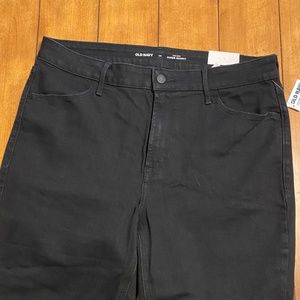 Old Navy black denim high-rise super skinny jeans